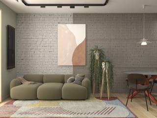 Квартира в ЖК "NEW PITER" для семьи с подростком, kaksebebrat kaksebebrat Modern living room