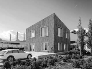 Erweiterung Wohnbau in Holzbauweise mit gelochter Metallfassade, ko.architects | Katharina Obermair ko.architects | Katharina Obermair Holzhaus