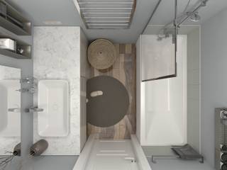 Квартира для родителей подписчицы в ЖК "Солнечный город", kaksebebrat kaksebebrat Scandinavian style bathroom