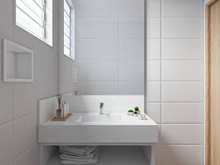 Projeto online: Banheiro - Penha - RJ, Gabriela Souza Arq Gabriela Souza Arq Minimalist style bathroom