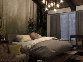 Camera da letto rurale in legno , Marco Boscaro Marco Boscaro Landelijke slaapkamers Hout Hout