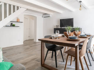 Ristrutturazione appartamento di 65 mq a Bari, Facile Ristrutturare Facile Ristrutturare Salle à manger minimaliste
