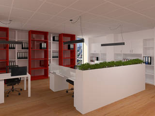 Escritório Maputo , 4Ponto7 4Ponto7 Modern Study Room and Home Office Wood Wood effect