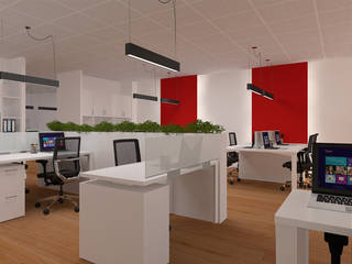 Escritório Maputo , 4Ponto7 4Ponto7 Modern Study Room and Home Office Wood Wood effect