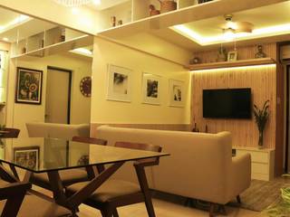 2 Bedroom Modern Tropical Condo , CIANO DESIGN CONCEPTS CIANO DESIGN CONCEPTS Tropical style living room Wood Wood effect