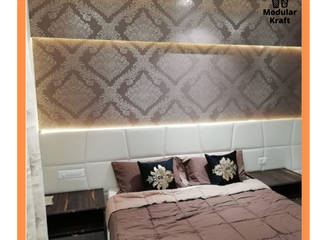2 BHK Home Interior Design in Bangalore, Modular Kraft Modular Kraft Modern style bedroom