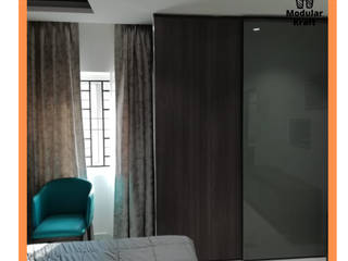 3 BHK Interior Design in Bangalore, Modular Kraft Modular Kraft Modern dressing room