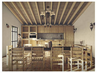 Cervantes Bueno arquitectura Їдальня Дерево Дерев'яні
