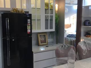 Crockery Unit & Fridge area Designers Gang Modern Dining Room Crockery Unit & Fridge area