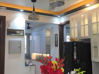 Interior Design of 3 BHK in New Delhi, Designers Gang Designers Gang Koridor & Tangga Modern