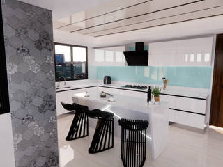 COCINA MODULAR, Arquydesign Arquydesign مطبخ ذو قطع مدمجة ألواح خشب مضغوط