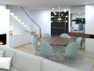 Projeto 3D, Móveis Santa Comba Móveis Santa Comba Modern dining room