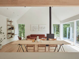 Bosque I_Catskill Mountains, NY., Sinergon Architecture & Asset Management Sinergon Architecture & Asset Management Minimalist dining room Wood Wood effect