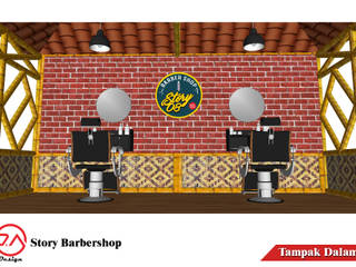 Story Barbershop, JA Design JA Design Ruang Komersial Batu Bata