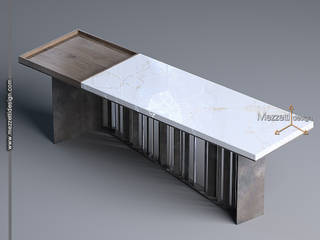 Coffee table, Mezzetti design Mezzetti design Moderne Wohnzimmer Eisen/Stahl Weiß