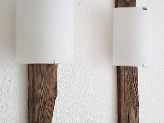 Wandleuchte *Glasbogen* Wandlampe, Leuchte, nordic Art nordic Art Skandinavische Wohnzimmer Holz Holznachbildung