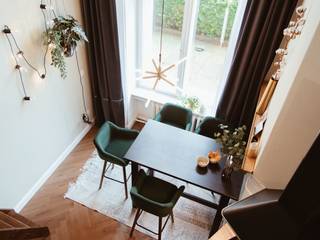 Umbau eines Büros in eine Ferienwohnung, Brigitte Hofmann Architektin Brigitte Hofmann Architektin Industrial style dining room Wood Wood effect