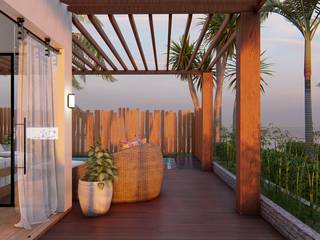 Luxury Beach Resort on East Coast Road, Aikaa Designs Aikaa Designs Tropical style hospitals