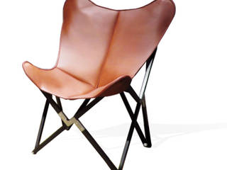 JACK WOLFSKIN, IDSTEIN (D): Fenby Tripolina Chairs, WEINBAUMS WEINBAUMS Phòng khách phong cách thực dân Da Grey