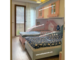 İki Kardeş İçin Kaydıraklı Çocuk Oyun Yatak Odası , MOBİLYADA MODA MOBİLYADA MODA Jugendzimmer