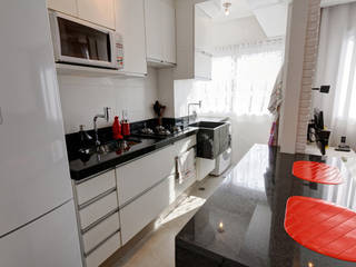 Apartamento Atua Moóca II - 27m2, Raphael Civille Arquitetura Raphael Civille Arquitetura Cuisine scandinave