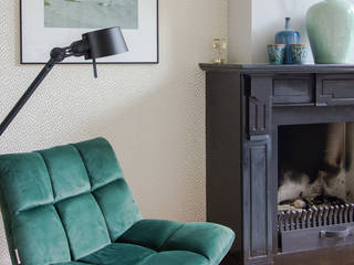 Interieurontwerp in oud herenhuis in Voorburg, casa&co. casa&co. Eclectic style living room Green