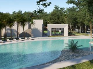 Hermoso terreno para lote residencial en la Riviera Maya, Cancun House Cancun House безкрайній басейн