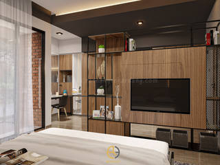 RYS House - Bapak Aris - Jakarta Timur, Rancang Reka Ruang Rancang Reka Ruang Dormitorios de estilo industrial