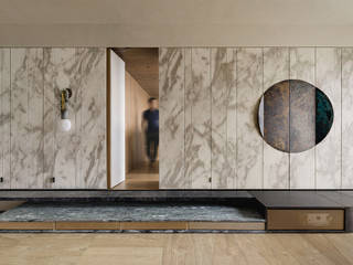 Living Room Open Space, Rossi Celso S.rl Rossi Celso S.rl Klassische Wände & Böden Marmor