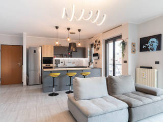 Ristrutturazione appartamento di 95 mq a Orbassano, Torino, Facile Ristrutturare Facile Ristrutturare Salas modernas
