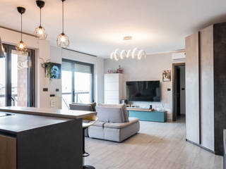 Ristrutturazione appartamento di 95 mq a Orbassano, Torino, Facile Ristrutturare Facile Ristrutturare Modern living room