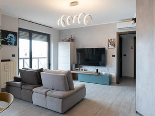 Ristrutturazione appartamento di 95 mq a Orbassano, Torino, Facile Ristrutturare Facile Ristrutturare Modern living room