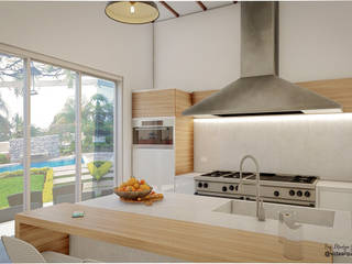 Diseño y fabricación de cocina en casa de campo, Vida Arquitectura Vida Arquitectura Kitchen units Wood effect