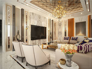 Skyline @ Orchard Boulevard, Singapore Carpentry Interior Design Pte Ltd Singapore Carpentry Interior Design Pte Ltd Modern living room Marble Amber/Gold