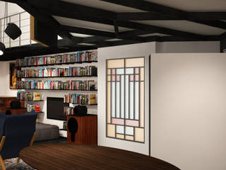 Loft Milanese, ibedi laboratorio di architettura ibedi laboratorio di architettura Modern living room سلور / گولڈ