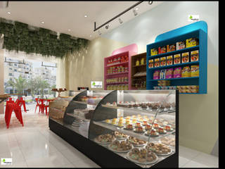 Bakery Outlet Interior Work, Monoceros Interarch Solutions Monoceros Interarch Solutions Gewerbeflächen Geschäftsräume & Stores