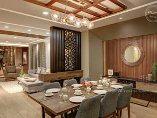 Home Interior Project at Jakkuru, Bengaluru, Karnataka, DLIFE Home Interiors DLIFE Home Interiors Sala da pranzo moderna