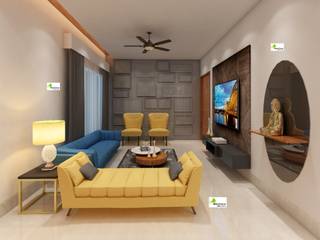 Flat Interior work, Monoceros Interarch Solutions Monoceros Interarch Solutions Modern living room