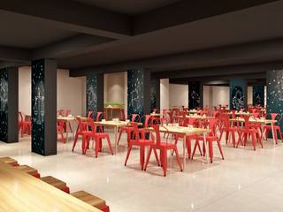 Canteen interior work, Monoceros Interarch Solutions Monoceros Interarch Solutions مساحات تجارية