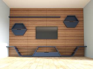 Modern Wall Unit, Canvassier Canvassier Livings de estilo moderno Derivados de madera Transparente
