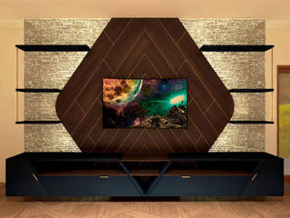 Luxury Wall Unit, Canvassier Canvassier Livings de estilo moderno Derivados de madera Transparente