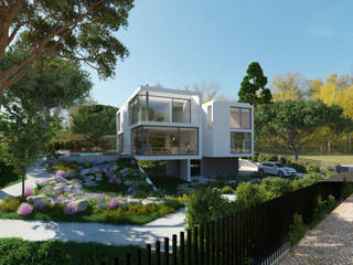 MA.TERIA. HOUSE. MORADIA. L72. OEIRAS, MA.TERIA. ARCH MA.TERIA. ARCH Villa Beton Weiß