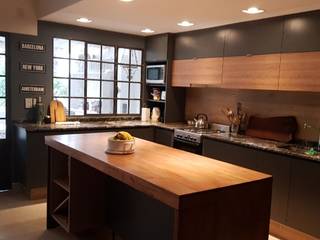 Cocina con Diseño equilibrado, estético Industrial, , MOBILFE MOBILFE Built-in kitchens Engineered Wood Grey