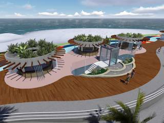 Praça dos Quiosques - Cabo Frio, Gustavo Rosa Arquitetura & Design Gustavo Rosa Arquitetura & Design مساحات تجارية