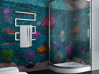 Wet Sistem, Klamoo Klamoo クラシックスタイルの お風呂・バスルーム 紙