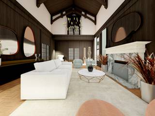 Design italiano in una casa stile Tudor, Teresa Romeo Architetto Teresa Romeo Architetto Eclectic style living room Marble