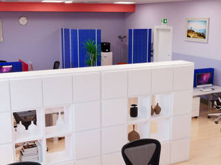 Rendering Interni Ufficio, Studio Rendering ed Animazione 3d - W & E srl Studio Rendering ed Animazione 3d - W & E srl Studio moderno