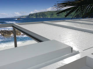 Pergola impacchettabile, unica living design unica living design Giardino d'inverno in stile mediterraneo Alluminio / Zinco