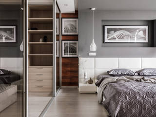 Лофт(спальня), Astar project Astar project Minimalist bedroom