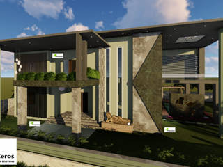 Bungalow architecture design and planning , Monoceros Interarch Solutions Monoceros Interarch Solutions منزل بنغالي